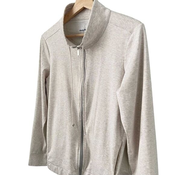 Tommy Bahama Full Zip Turtleneck Sweater in Size Medium 100% Pima Cotton - Picture 3 of 9